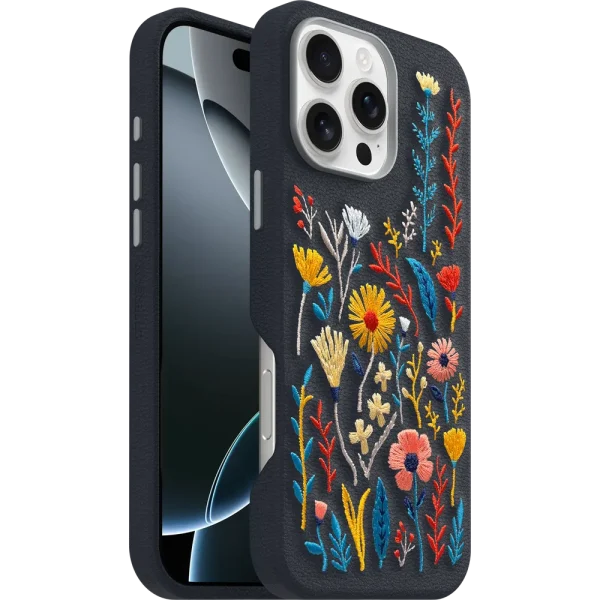 iPhone 16 Pro Max Symmetry Series Cactus Leather Embroidery Case