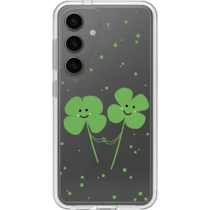 Galaxy S24 Symmetry Series Clear Clovers Case