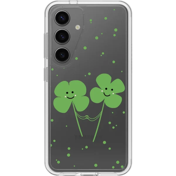 Galaxy S24 Symmetry Series Clear Clovers Case