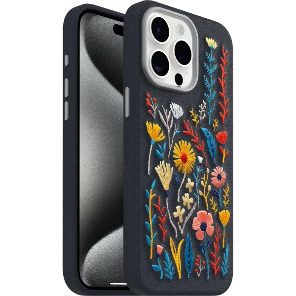 iPhone 15 Pro Max Symmetry Series Cactus Leather Embroidery Case