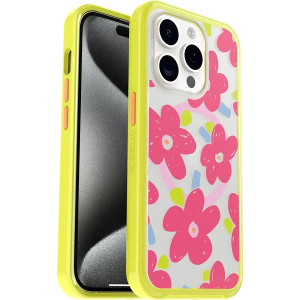iPhone 15 Pro Symmetry Series Clear Case for MagSafe Fluttering Flora